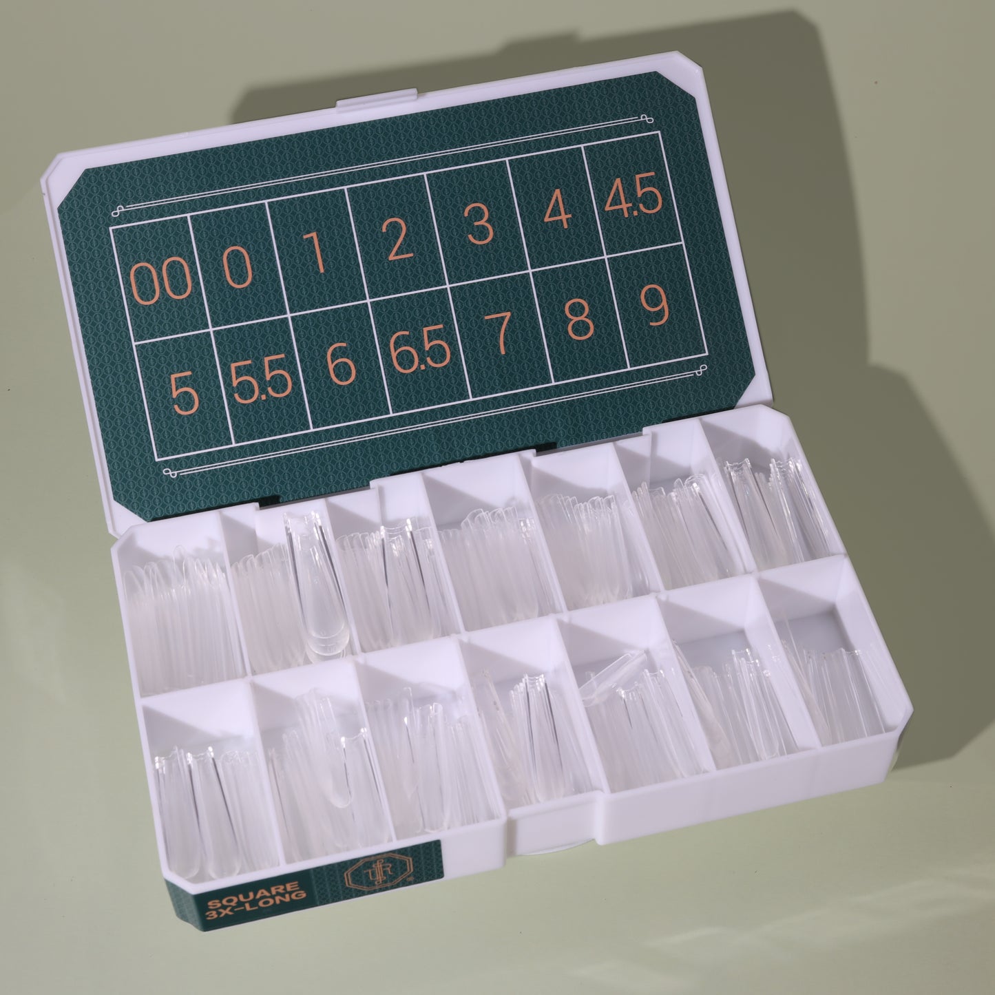 TiaraX | Clear Gel Tips (White Box) - Square 3X Long