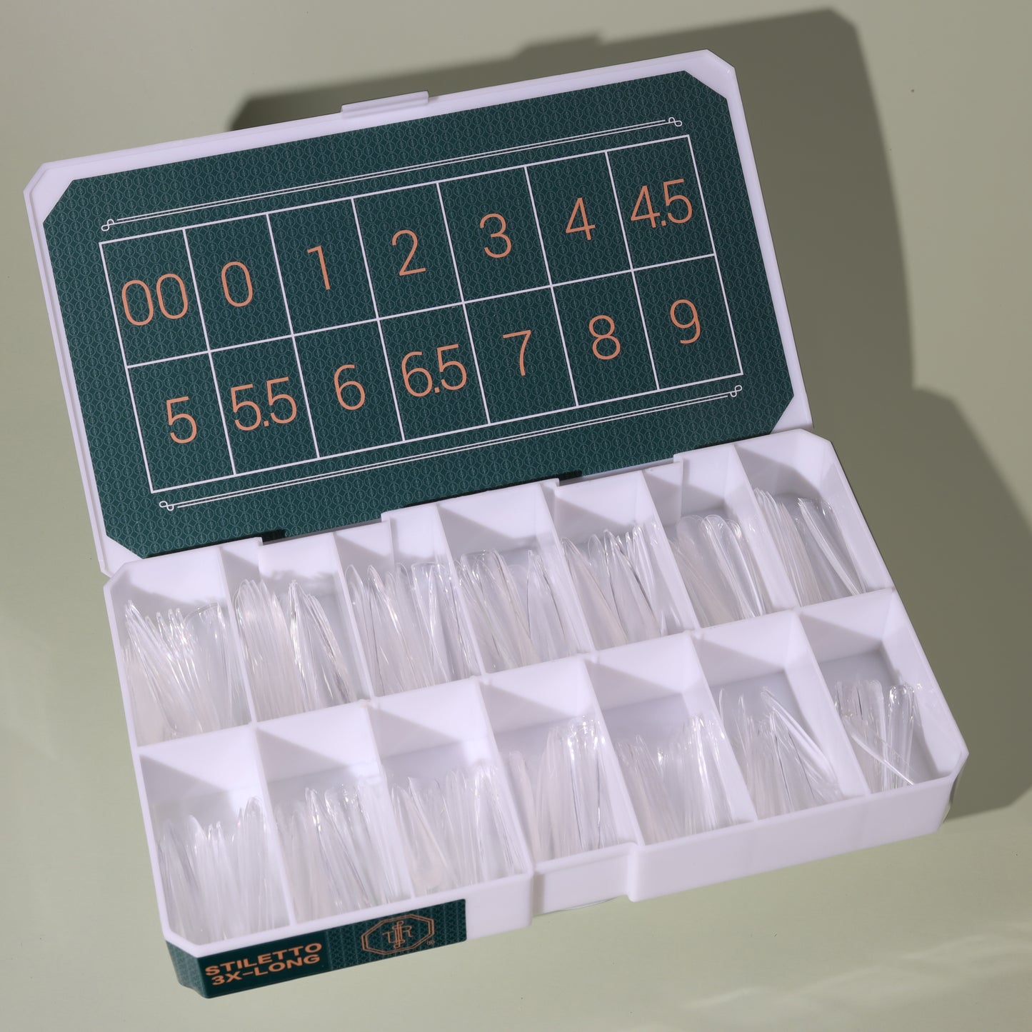 TiaraX | Clear Gel Tips (White Box) - Stiletto 3X Long