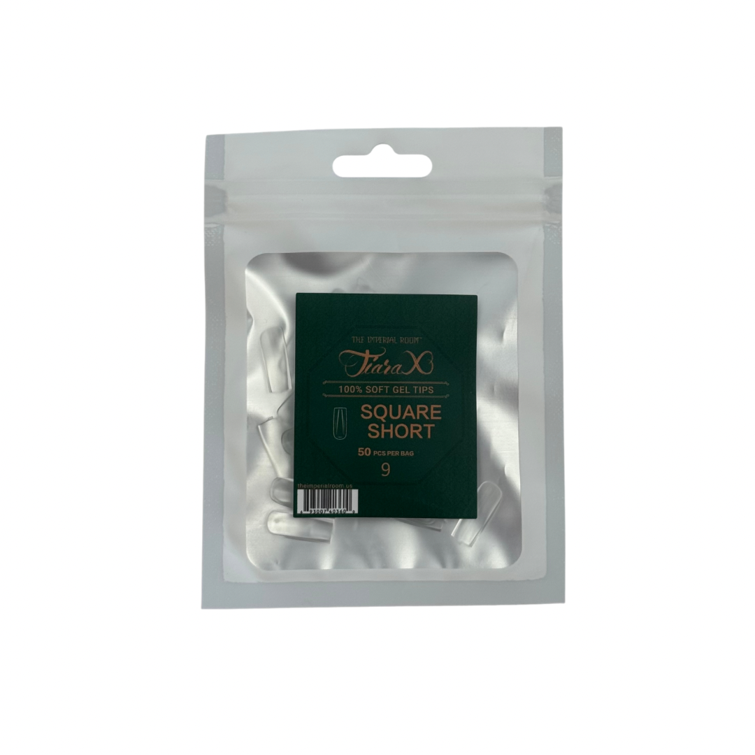TiaraX | Gel Tips Single Size Bags (White Bag) - Square Short