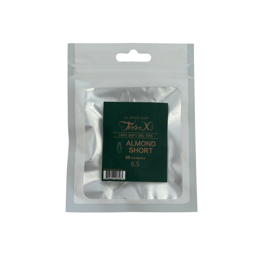 TiaraX | Gel Tips Single Size Bags (White Bag) - Almond Short