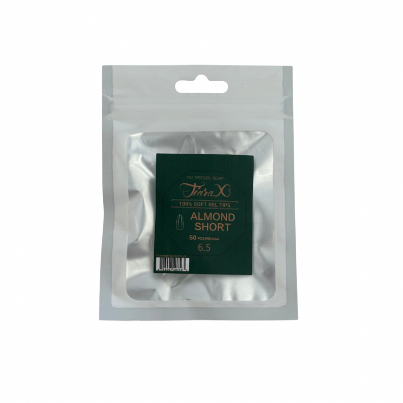TiaraX Gel Tips Single Size Bags (White Bag) - Almond Short