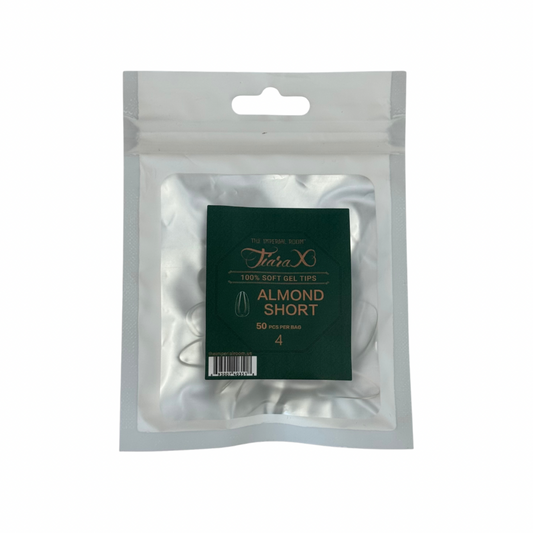 TiaraX | Gel Tips Single Size Bags (White Bag) - Almond Short