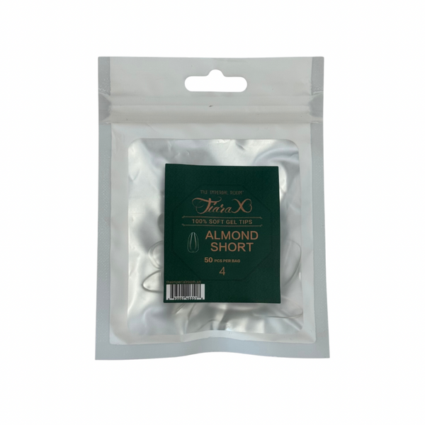 TiaraX Gel Tips Single Size Bags (White Bag) - Almond Short