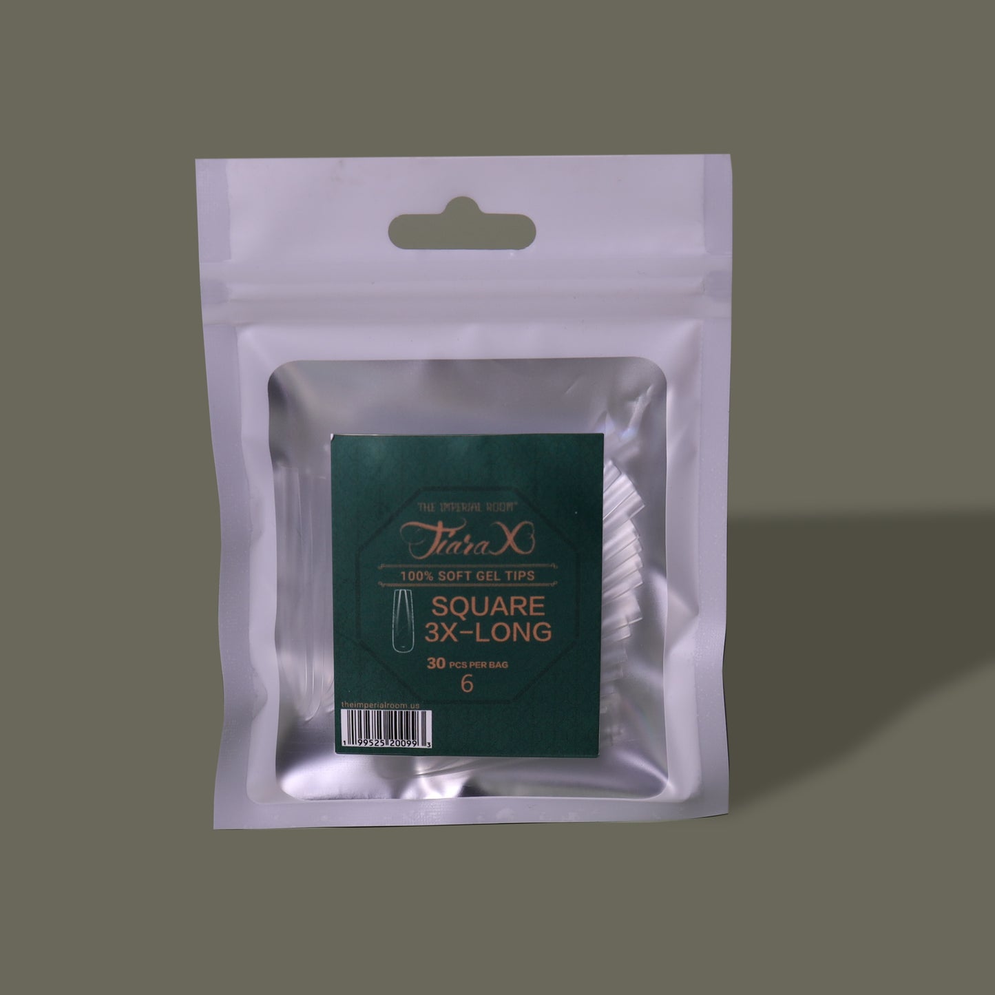 TiaraX | Gel Tips Single Size Bags (White Bag) - Square 3X Long