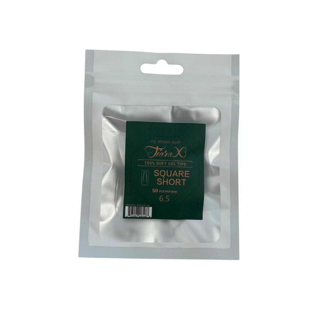TiaraX | Gel Tips Single Size Bags (White Bag) - Square Short