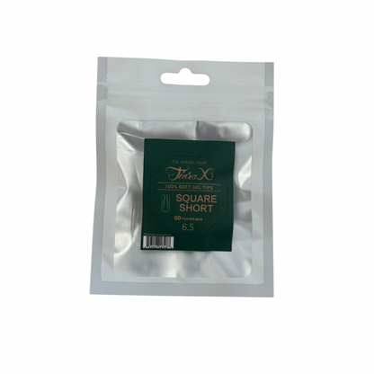 TiaraX | Gel Tips Single Size Bags (White Bag) - Square Short