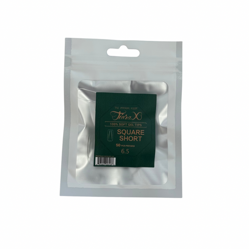 TiaraX Gel Tips Single Size Bags (White Bag) - Square Short