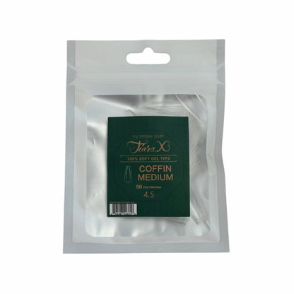 TiaraX | Gel Tips Single Size Bags (White Bag) - Coffin Medium