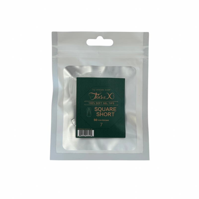 TiaraX Gel Tips Single Size Bags (White Bag) - Square Short
