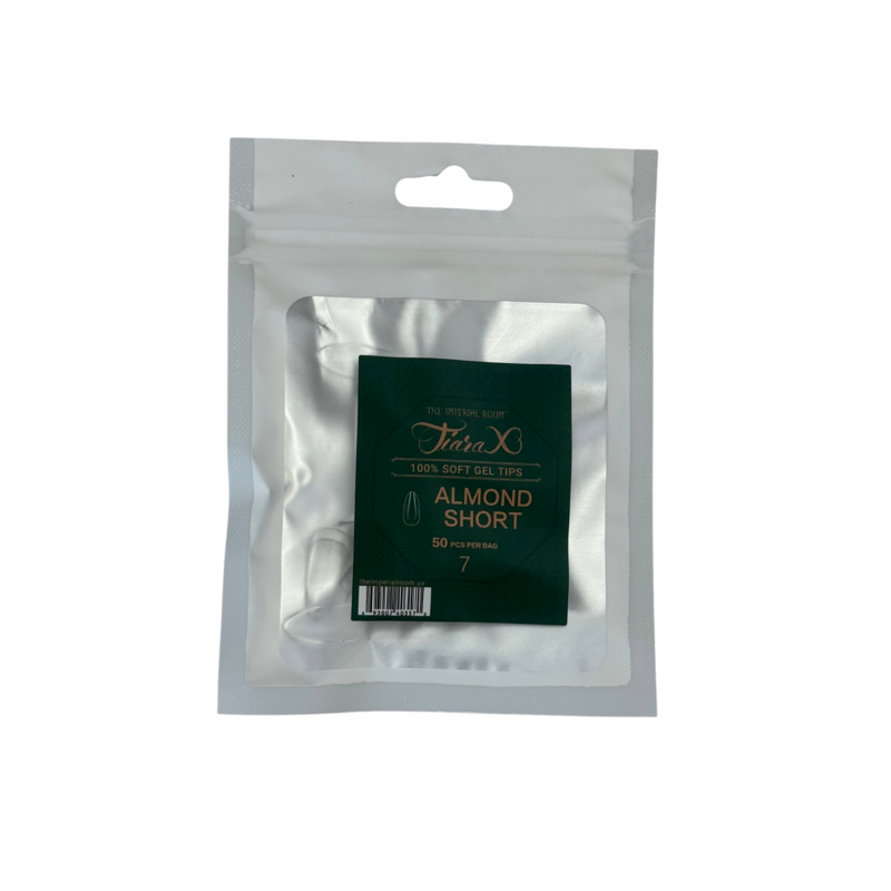 TiaraX Gel Tips Single Size Bags (White Bag) - Almond Short