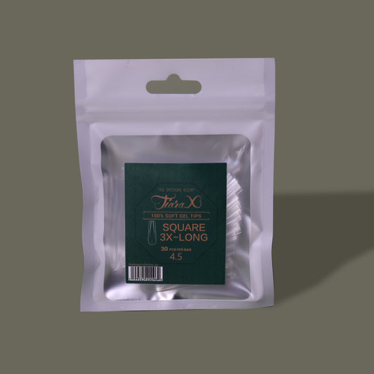 TiaraX | Gel Tips Single Size Bags (White Bag) - Square 3X Long