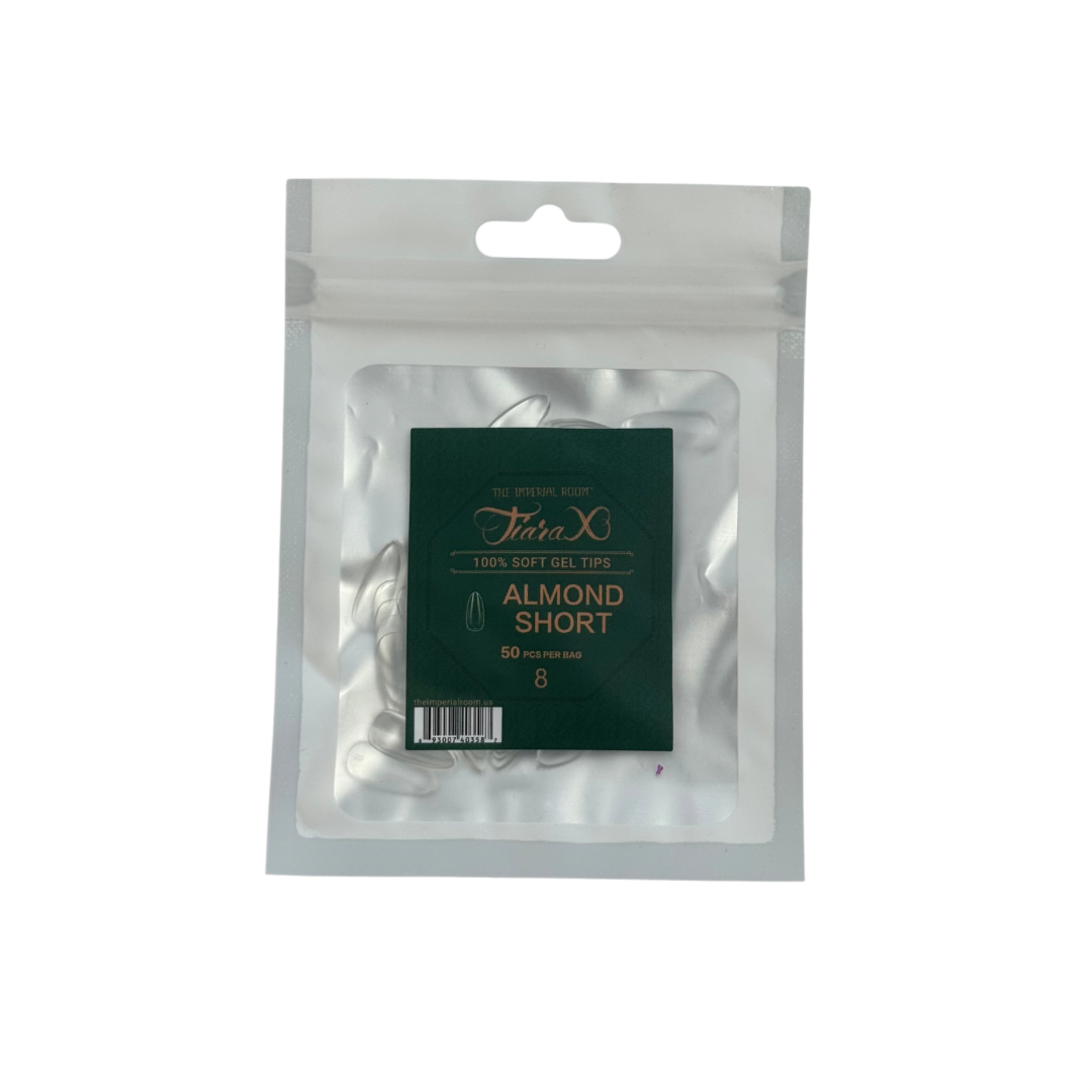 TiaraX | Gel Tips Single Size Bags (White Bag) - Almond Short