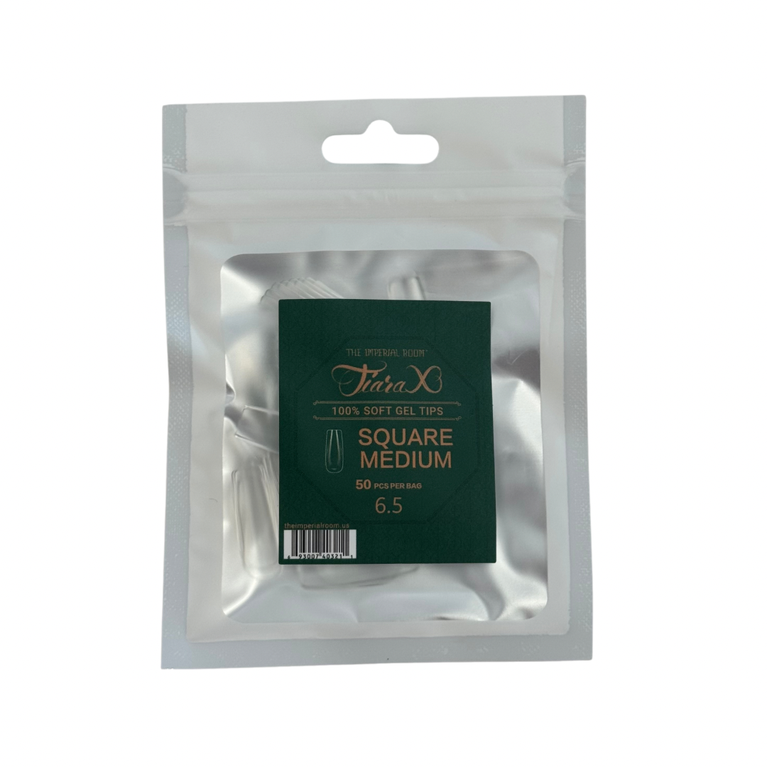 TiaraX | Gel Tips Single Size Bags (White Bag) - Square Medium
