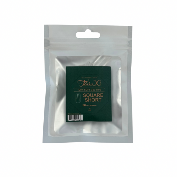TiaraX Gel Tips Single Size Bags (White Bag) - Square Short