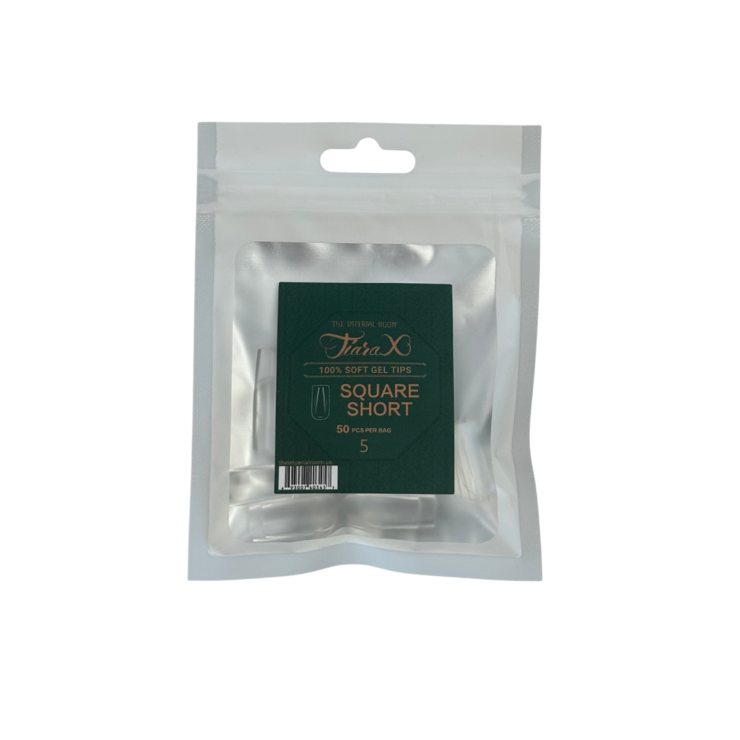 TiaraX | Gel Tips Single Size Bags (White Bag) - Square Short