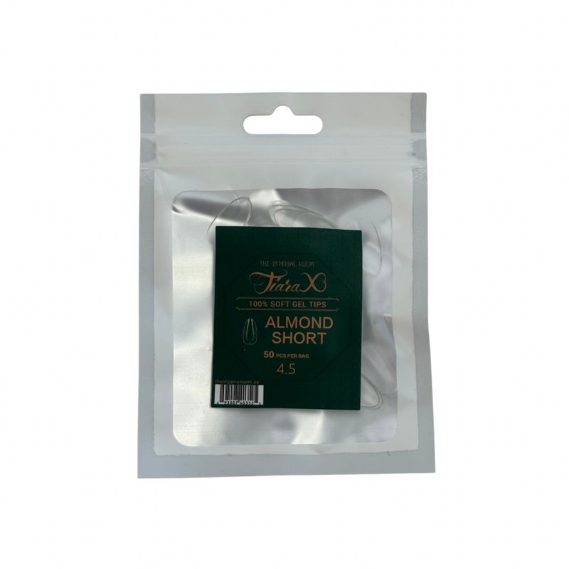 TiaraX Gel Tips Single Size Bags (White Bag) - Almond Short