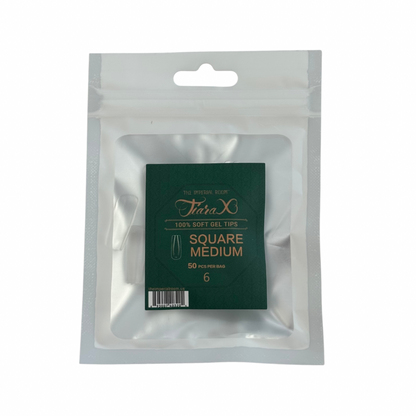 TiaraX | Gel Tips Single Size Bags (White Bag) - Square Medium