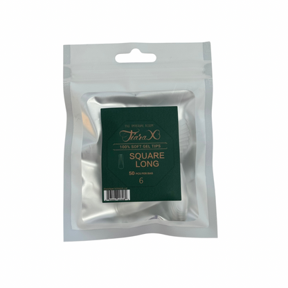 TiaraX | Gel Tips Single Size Bags (White Bag) - Square Long