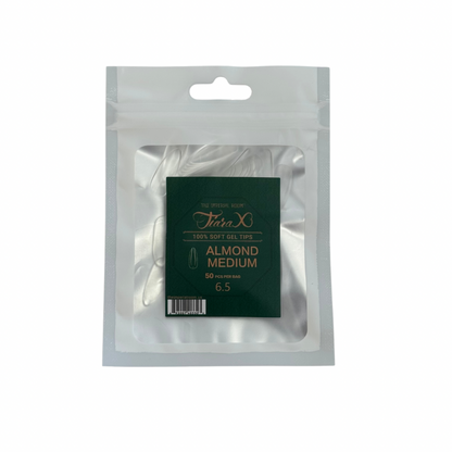 TiaraX | Gel Tips Single Size Bags (White Bag) - Almond Medium