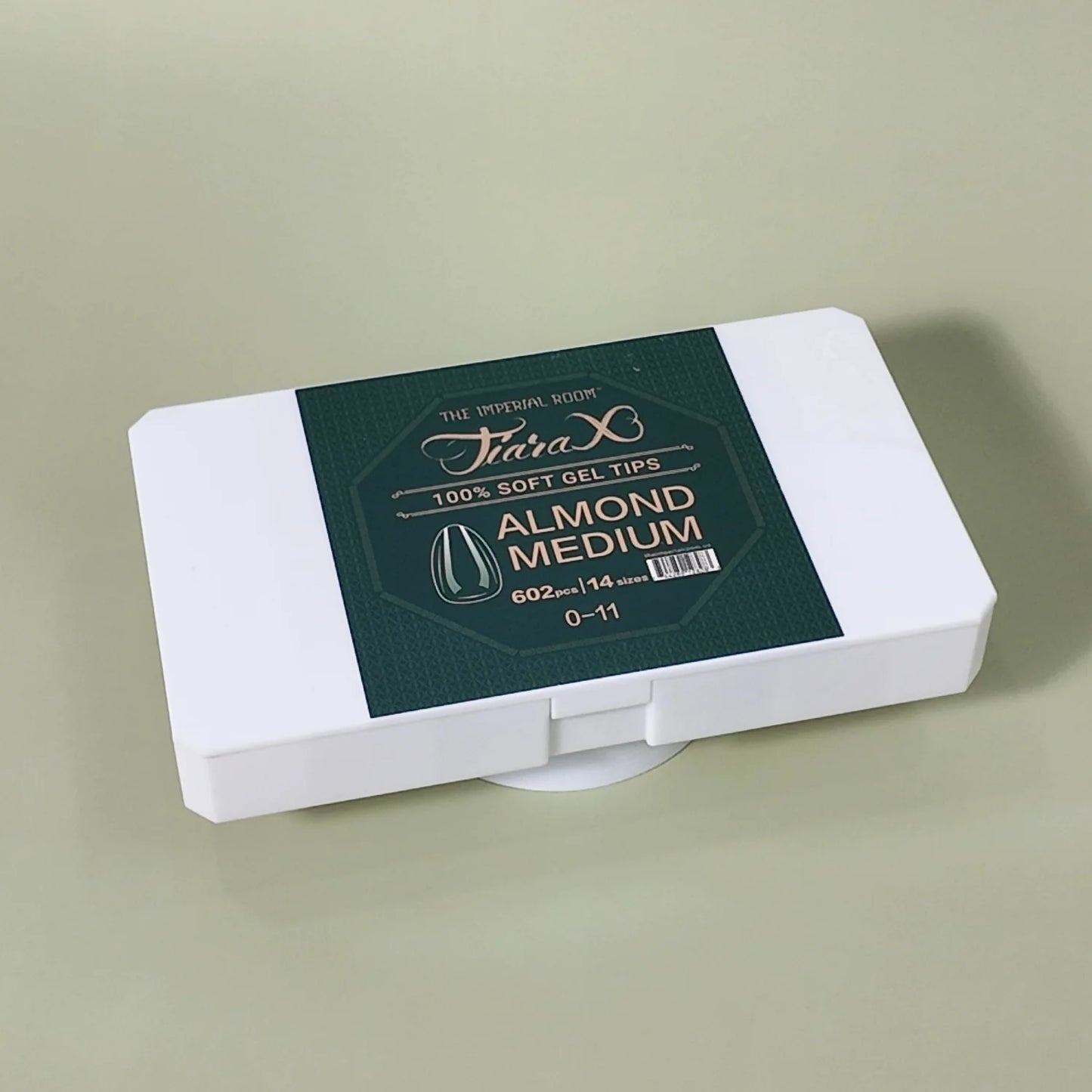 TiaraX | Clear Gel Tips (White Box) - Almond Medium