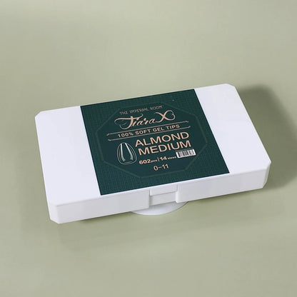 TiaraX | Clear Gel Tips (White Box) - Almond Medium