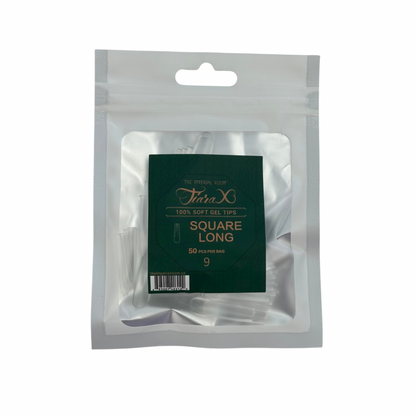 TiaraX | Gel Tips Single Size Bags (White Bag) - Square Long