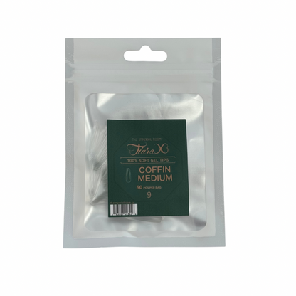 TiaraX | Gel Tips Single Size Bags (White Bag) - Coffin Medium