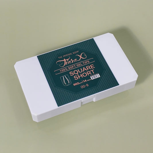 TiaraX | Clear Gel Tips (White Box) - Square Short