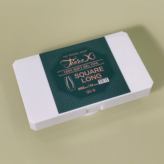 TiaraX | Clear Gel Tips (White Box) - Square Long