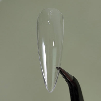 TiaraX | Clear Gel Tips (White Box) - Stiletto Long