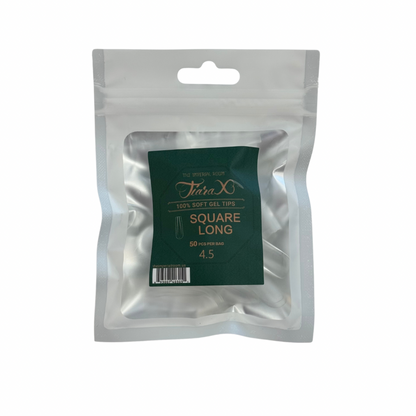 TiaraX | Gel Tips Single Size Bags (White Bag) - Square Long