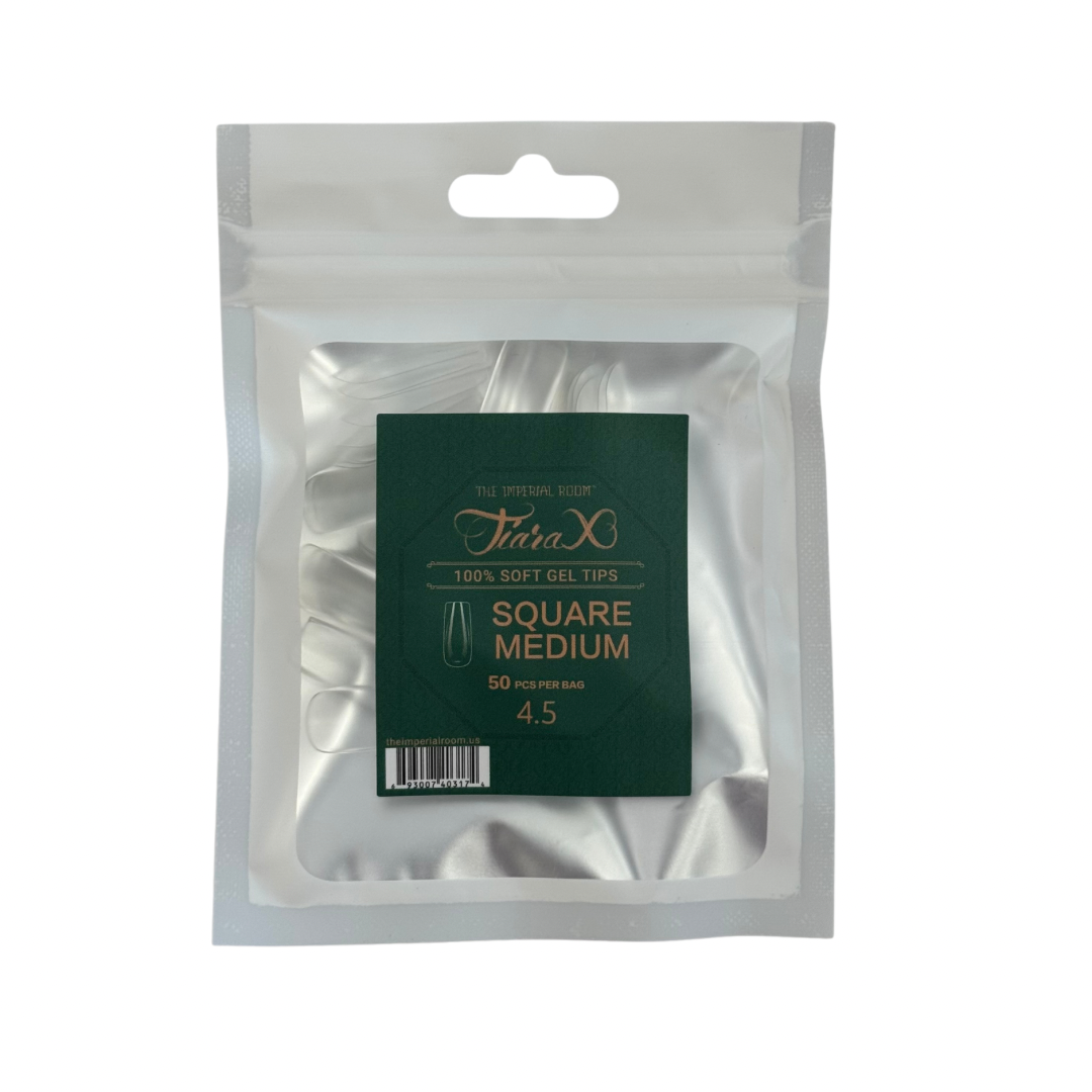 TiaraX | Gel Tips Single Size Bags (White Bag) - Square Medium