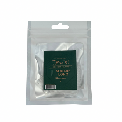 TiaraX | Gel Tips Single Size Bags (White Bag) - Square Long