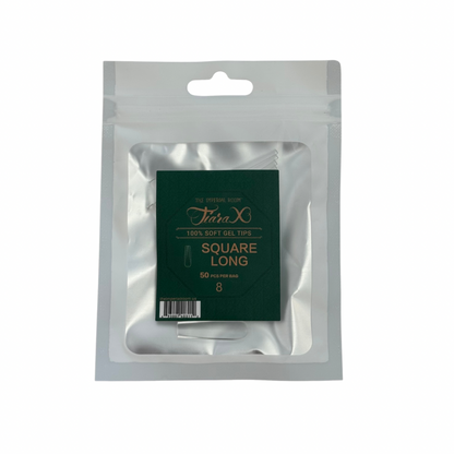 TiaraX | Gel Tips Single Size Bags (White Bag) - Square Long
