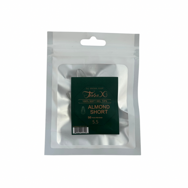 TiaraX Gel Tips Single Size Bags (White Bag) - Almond Short
