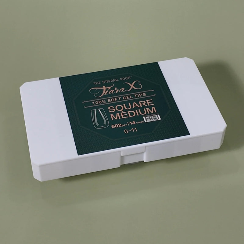 TiaraX Clear Tips (White Box) - Square Medium