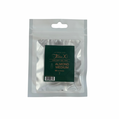 TiaraX | Gel Tips Single Size Bags (White Bag) - Almond Medium