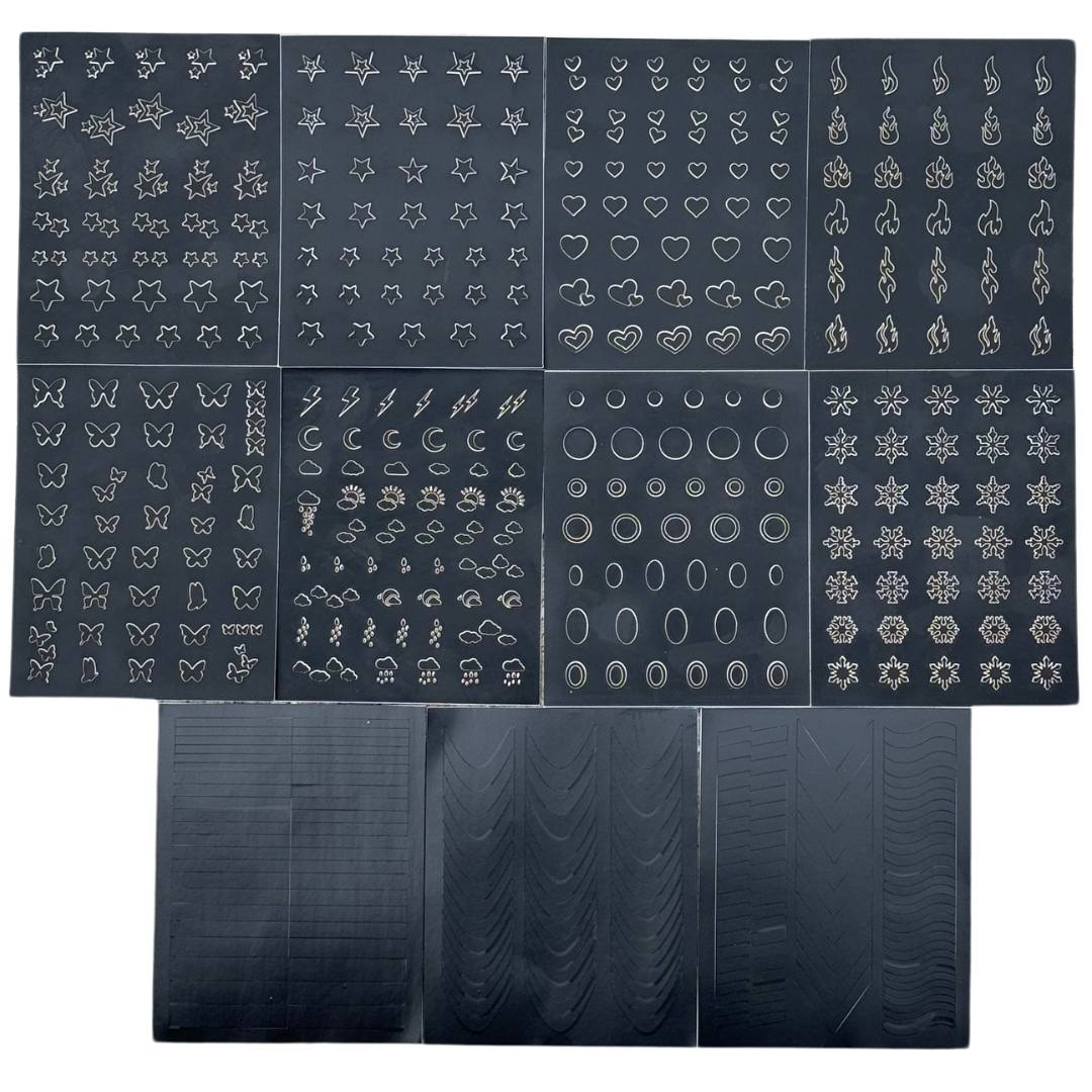GIO Airbrush - Silhouette Stickers/Airbrush Stencils - Timeless Collection