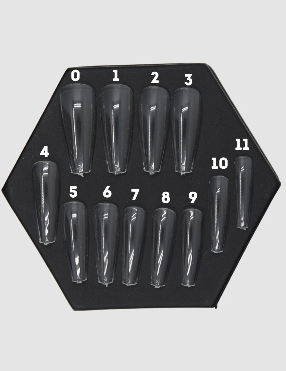 TiaraX Gel Tips Single Size Bags - Long Coffin