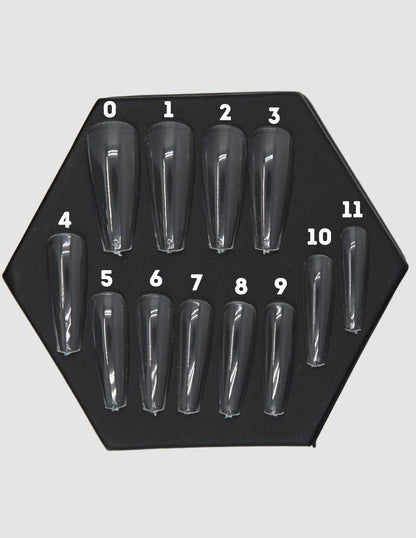 TiaraX Gel Tips Single Size Bags - Long Coffin