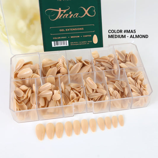 TiaraX Colored Tips Box - Medium Almond