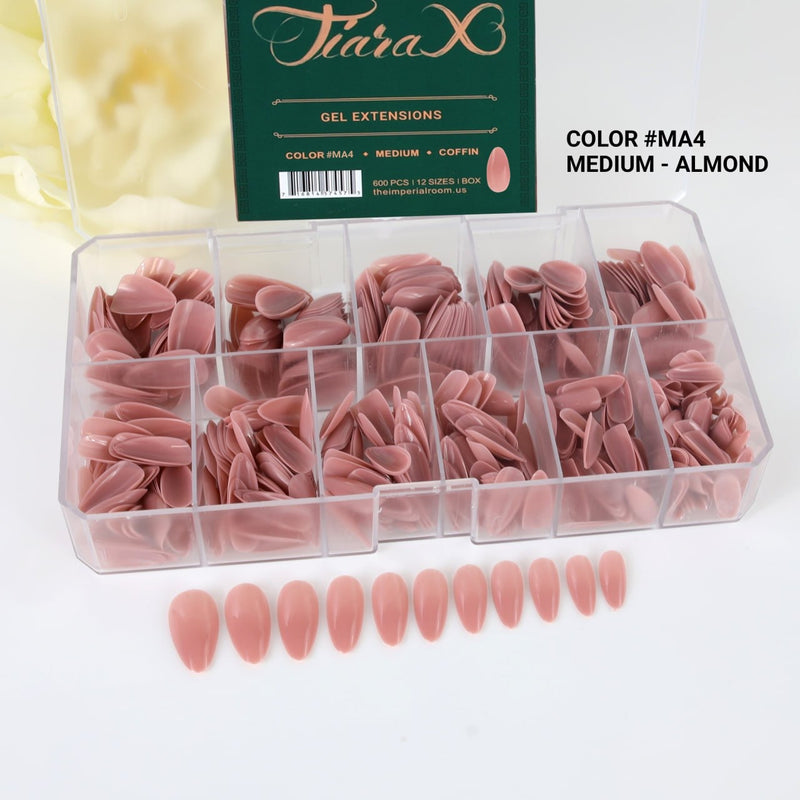 TiaraX Colored Tips Box - Medium Almond