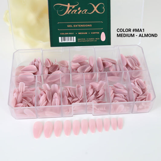TiaraX Colored Tips Box - Medium Almond