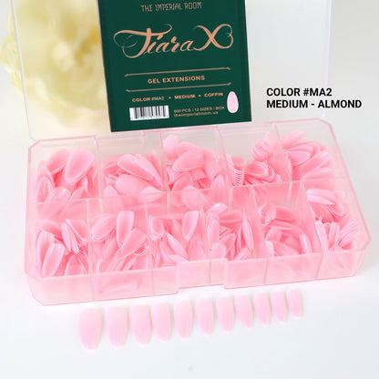 TiaraX Colored Tips Box - Medium Almond