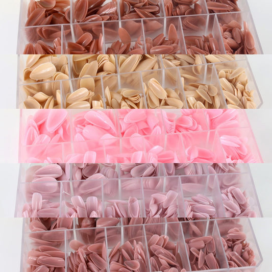 TiaraX Colored Tips Box - Medium Almond