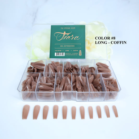 TiaraX Colored Tips Box - Long Coffin