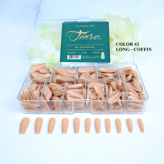 TiaraX Colored Tips Box - Long Coffin