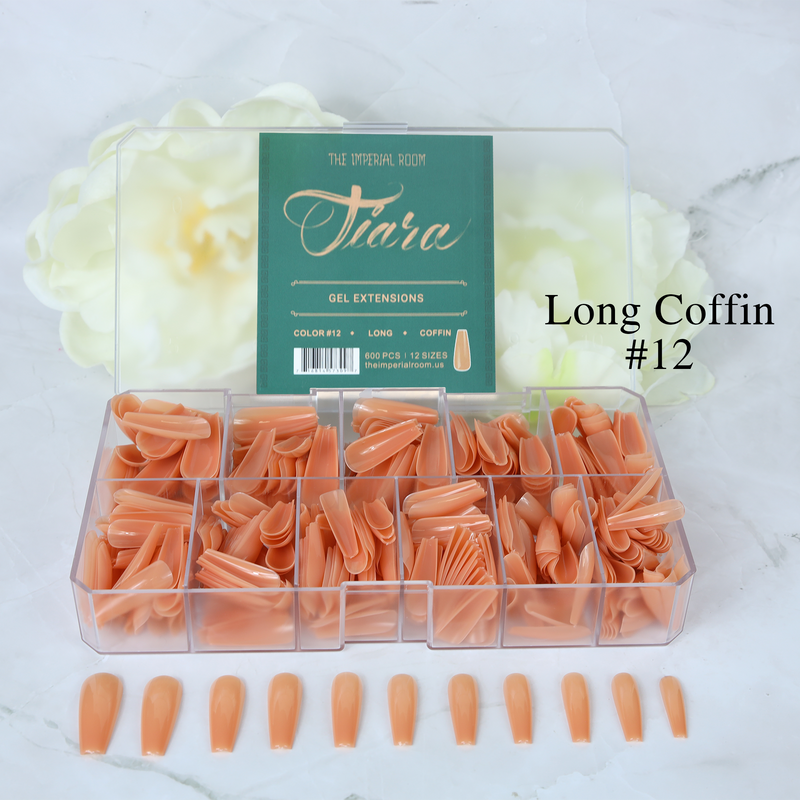 TiaraX Colored Tips Box - Long Coffin