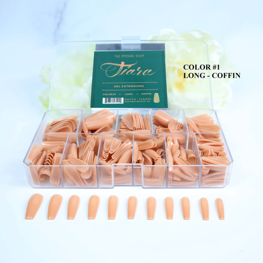 TiaraX Colored Tips Box - Long Coffin