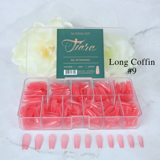 TiaraX Colored Tips Box - Long Coffin